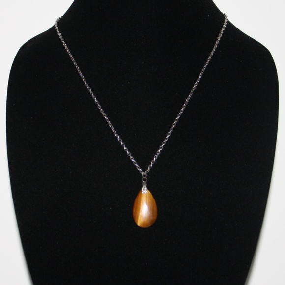 Vintagejelyfish Jewelry - Beautiful tiger eye silver necklace